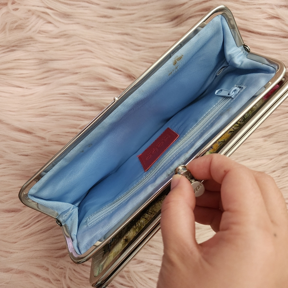 Hobo Lauren floral snake texture double frame wallet - Picture 8 of 15